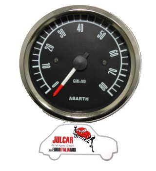 Strumento contagiri nero Abarth Ø 80 mm Fiat 500
