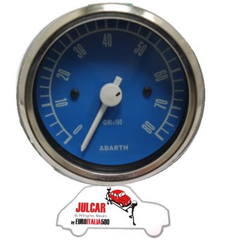 Strumento contagiri blu Abarth Ø 80 mm Fiat 500