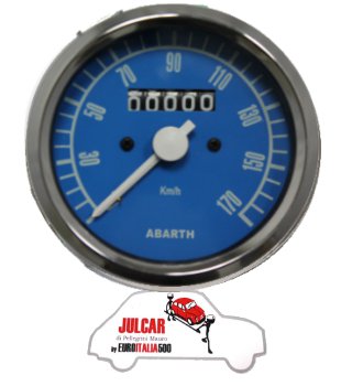 Strumento contachilometri blu Abarth Ø 80 mm Fiat 500