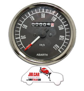 Strumento contachilometri nero Abarth Ø 80 mm Fiat 500