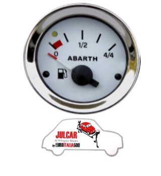 Strumento livello benzina bianco Abarth Ø 52 mm Fiat 500
