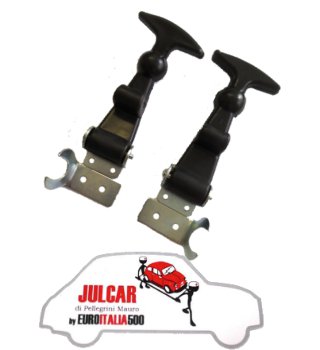 Coppia ganci cofano anteriore tipo Abarth 12 cm Fiat 500