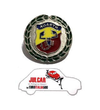 Fregio stemma decorativo alloro Abarth Ø 5,7 cm Fiat 500