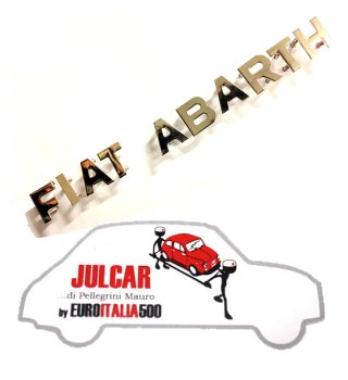 Scritta cromata FIAT ABARTH con lettere separate Fiat 500