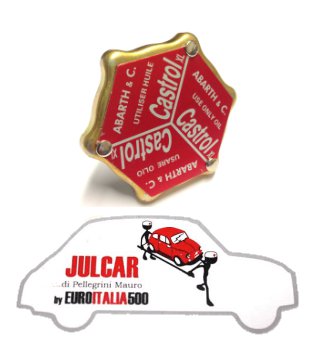 Tappo olio coperchio punterie Abarth Castrol Fiat 500/126