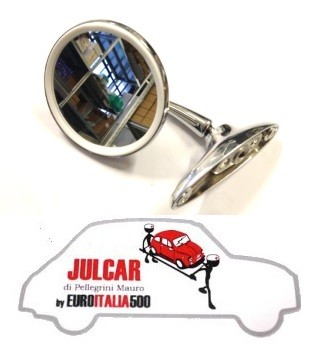 Specchio esterno rotondo piatto a vite con guarnizione Fiat 500