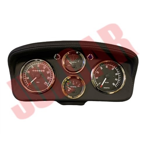 Cruscotto sportivo quadranti neri tipo Abarth Fiat 500