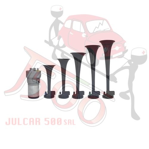 Tromba clacson bitonale con suoneria del Generale Lee Fiat 500