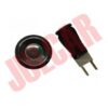 Spia cruscotto cromata con luce rossa Fiat 500/126