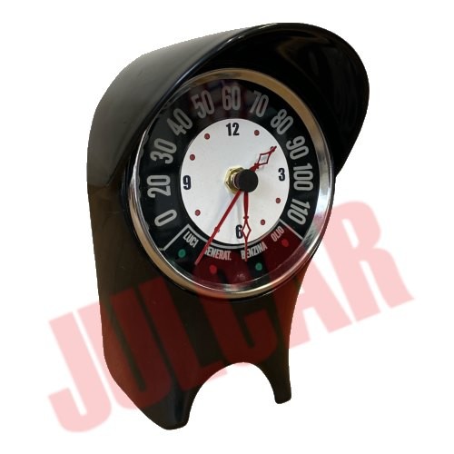 Orologio da tavolo a forma di cruscotto Fiat 500 F grigio