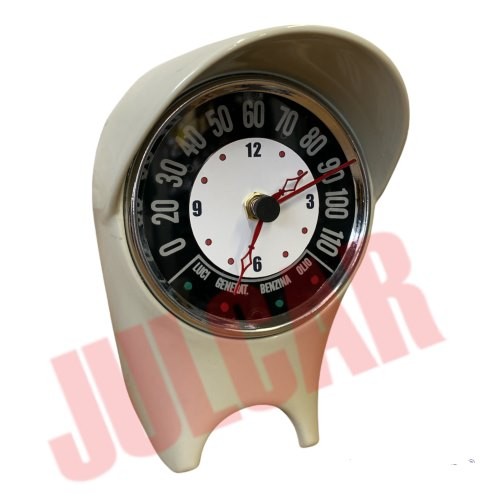 Orologio da tavolo a forma di cruscotto Fiat 500 F grigio