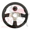 Volante sportivo con clacson in poliuretano nero diametro 330