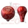 Pomello leva marce in metallo colore rosso con logo Fiat 500