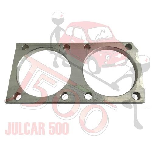 Piastra in alluminio sotto cilincri da 1 cm Ø 73,5 per Fiat 500 N-D-F-L