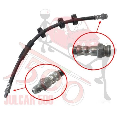 Tubo freno anteriore 410mm, raccordo 10x1 Fiat Panda 4x4