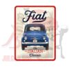 Insegna in metallo tricolore 15x20cm Fiat 500