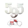 Scritta cromata 595 Abarth 10,5 x 8,5 cm