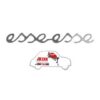Scritta cromata esse-esse Abarth per cruscotto 14 x 1,8 cm